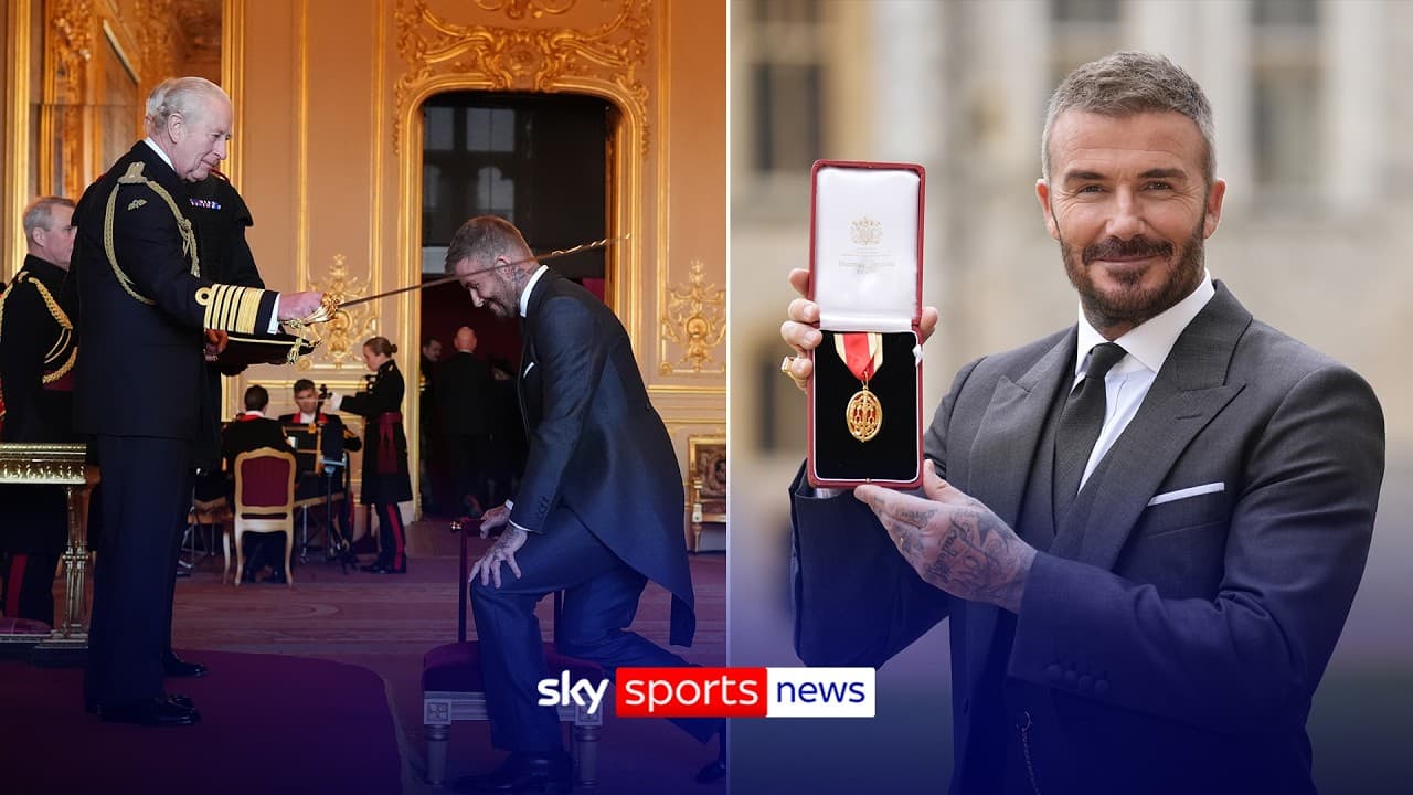 Sir David Beckham officiellement anobli par le roi Charles III