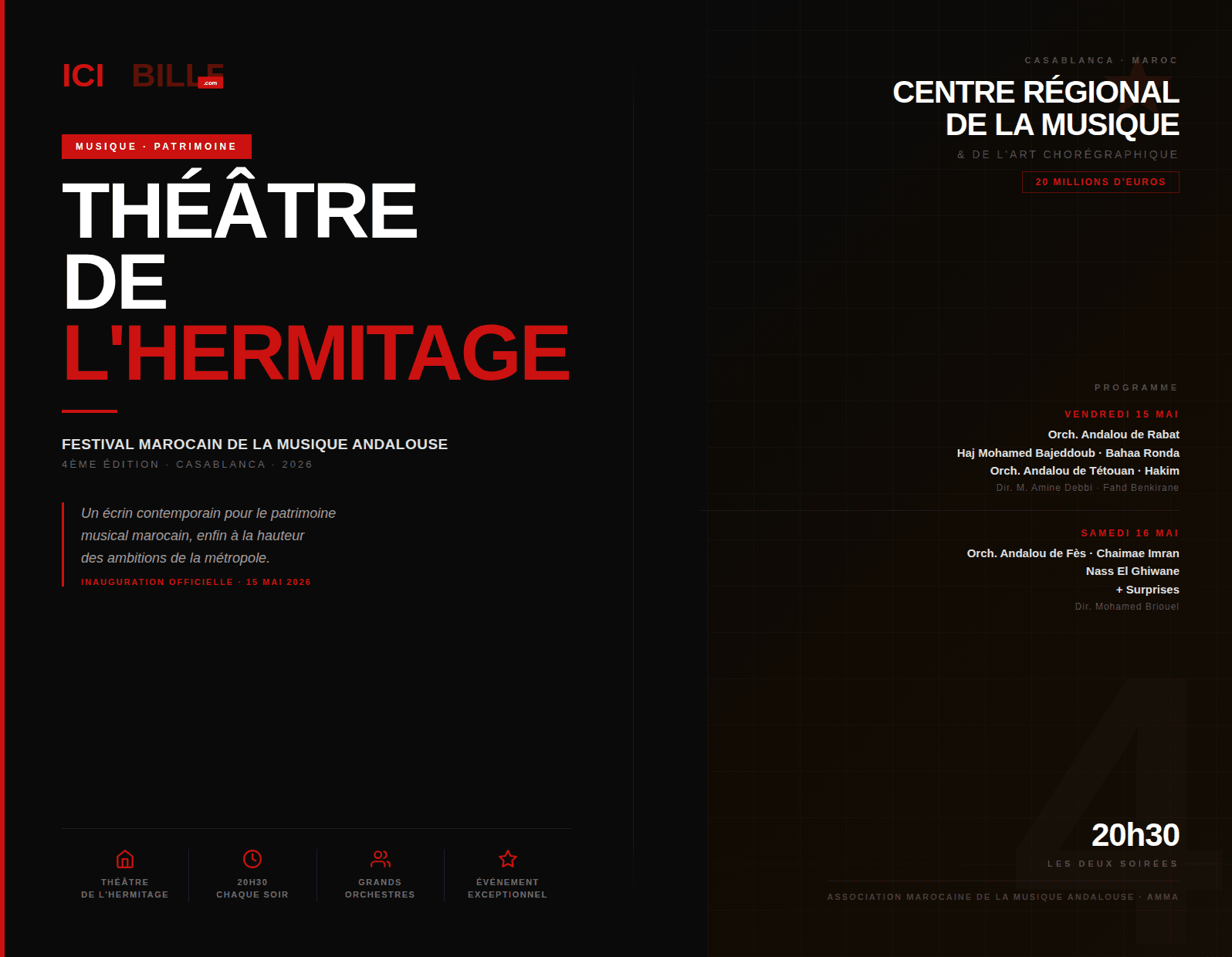 Le Théâtre de l’Hermitage de Casablanca ouvre ses portes le 15 mai