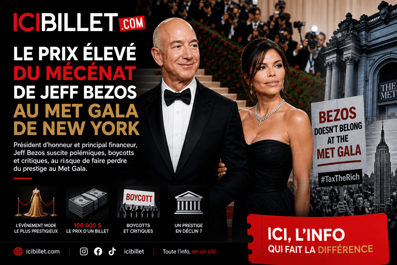 Le prix élevé du mécénat de Jeff Bezos au Met Gala de New York