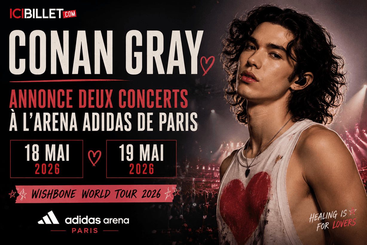 Conan Gray annonce deux concerts à l’Arena Adidas de Paris  les 18 et 19 mai 2026