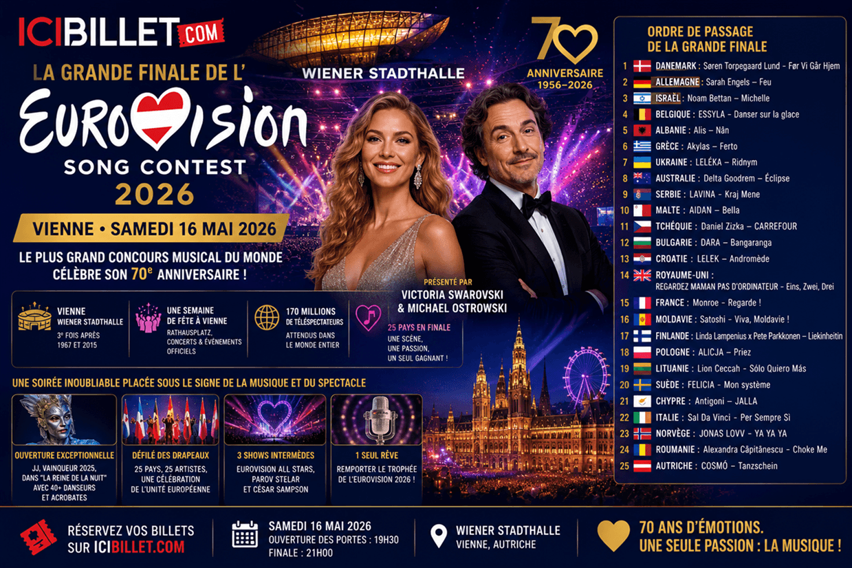 La grande finale de l'Eurovision 2026 prévue à Vienne ce samedi