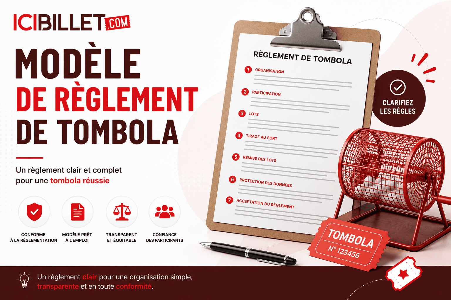 Modèle de règlement de tombola