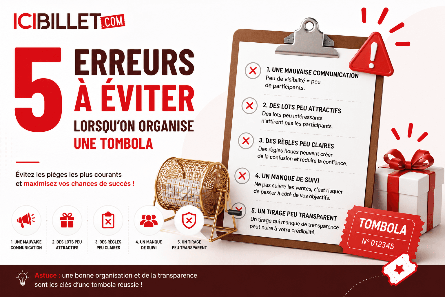 5 erreurs à éviter lorsqu’on organise une tombola