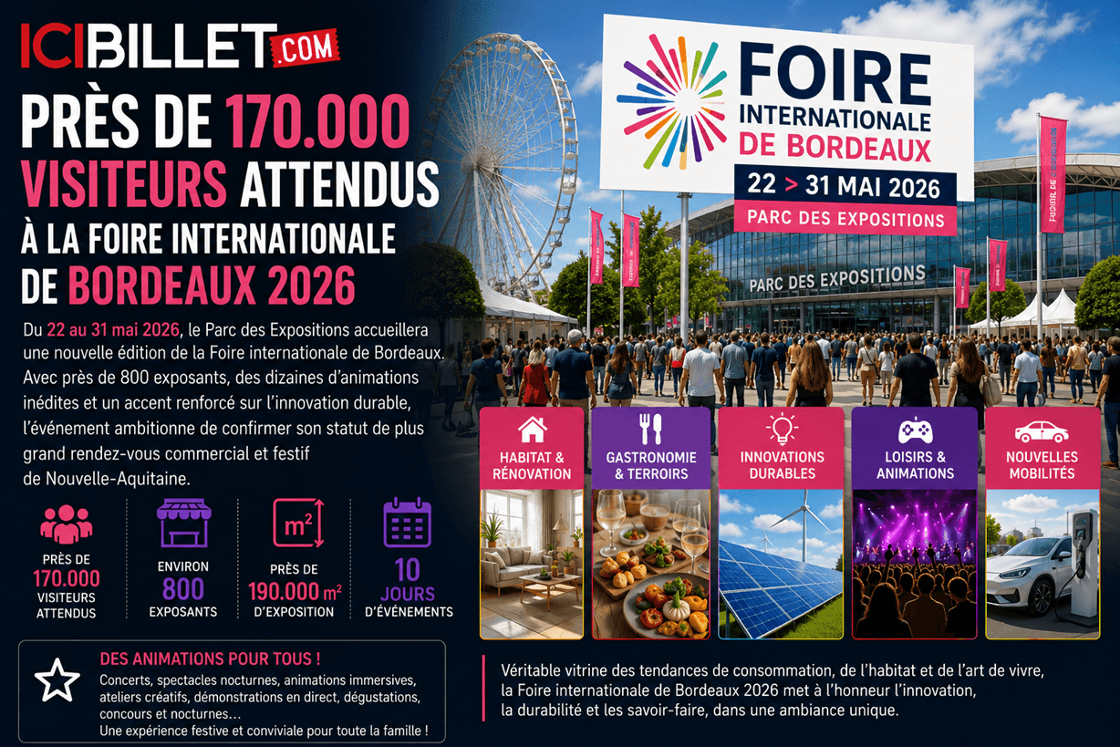 Près de 170.000 visiteurs attendus à la Foire internationale de Bordeaux 2026