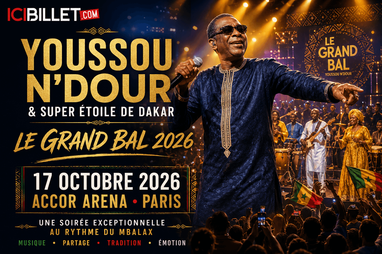 Youssou N'Dour et le Super Etoile de Dakar de retour à l'Accor Arena de Paris le 17 octobre 2026