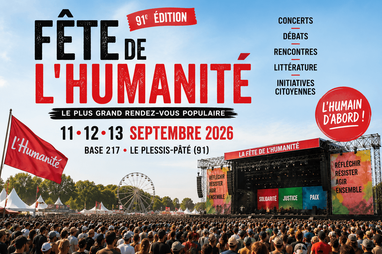 La Fête de l’Humanité 2026 promet un grand rassemblement populaire et culturel