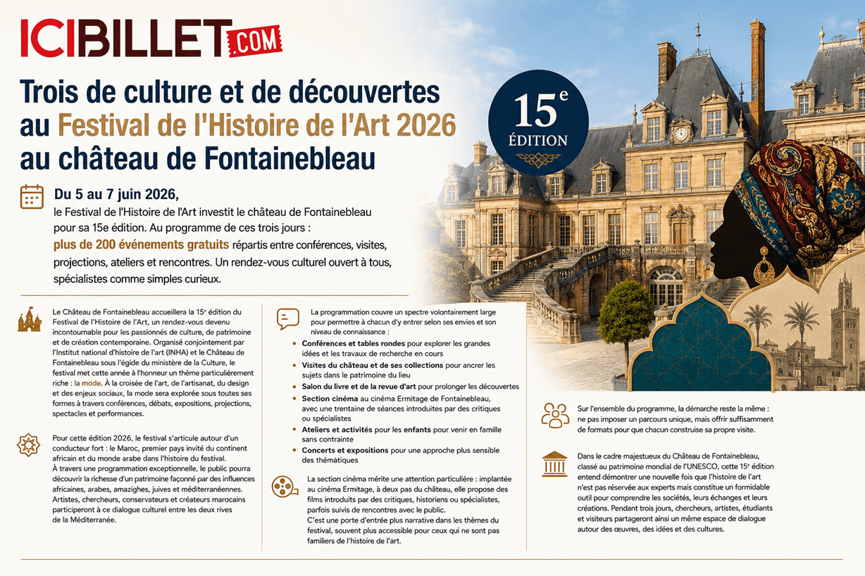 Trois de culture et de découvertes au Festival de l'Histoire de l'Art 2026 au château de Fontainebleau