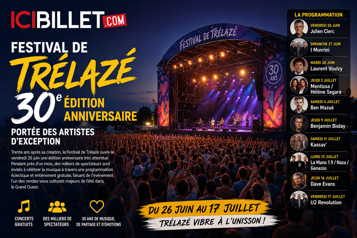 Festival de Trélazé : 30e édition anniversaire portée des artistes d’exception