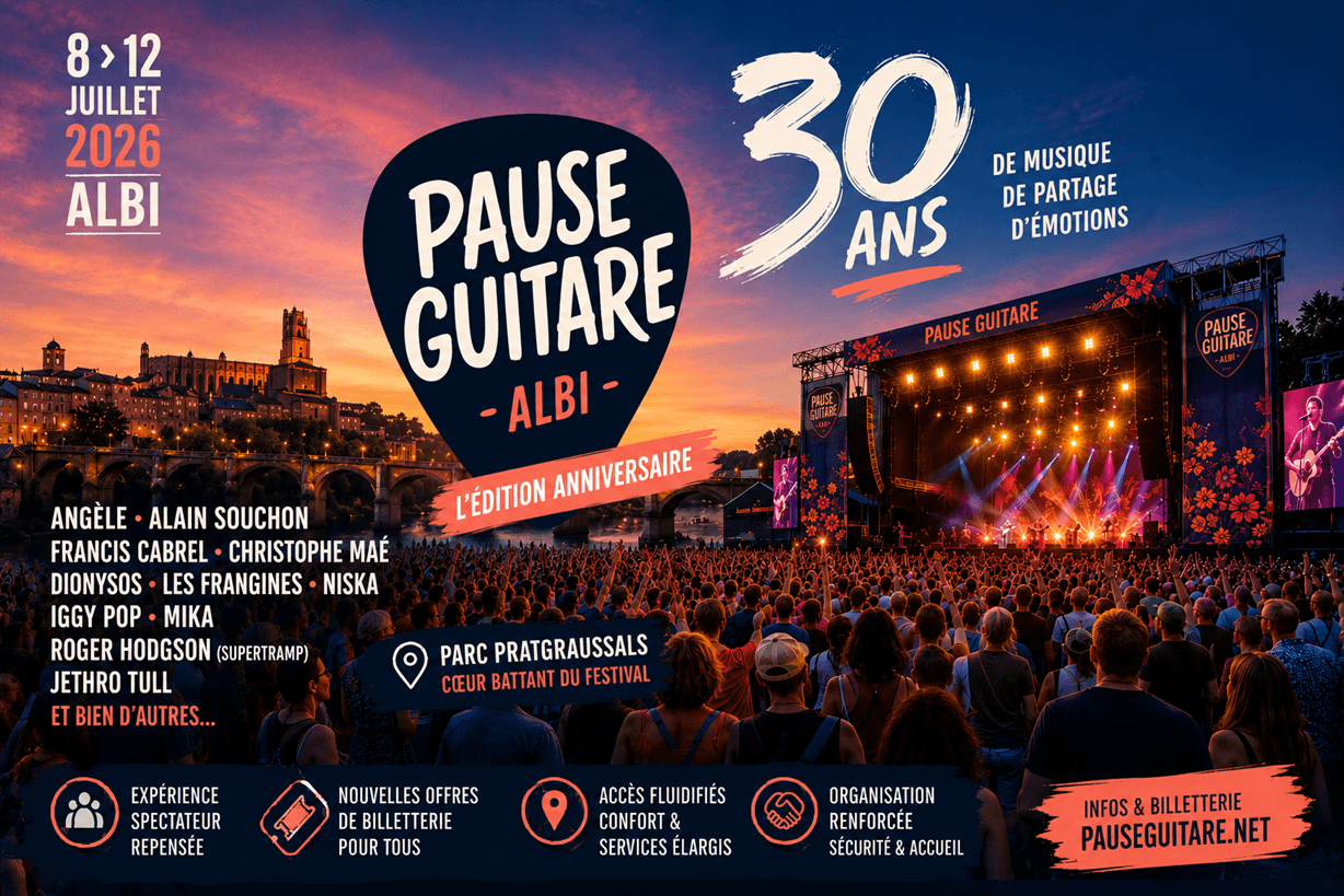 Festival Pause Guitare 2026 : les 30 ans à Albi