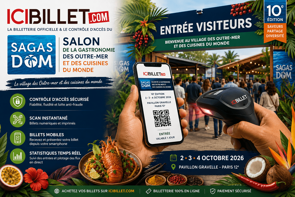 Icibillet Scan optimise l'accueil des visiteurs de la 10ᵉ édition du Salon de la gastronomie des Outre-mer et des cuisines du monde