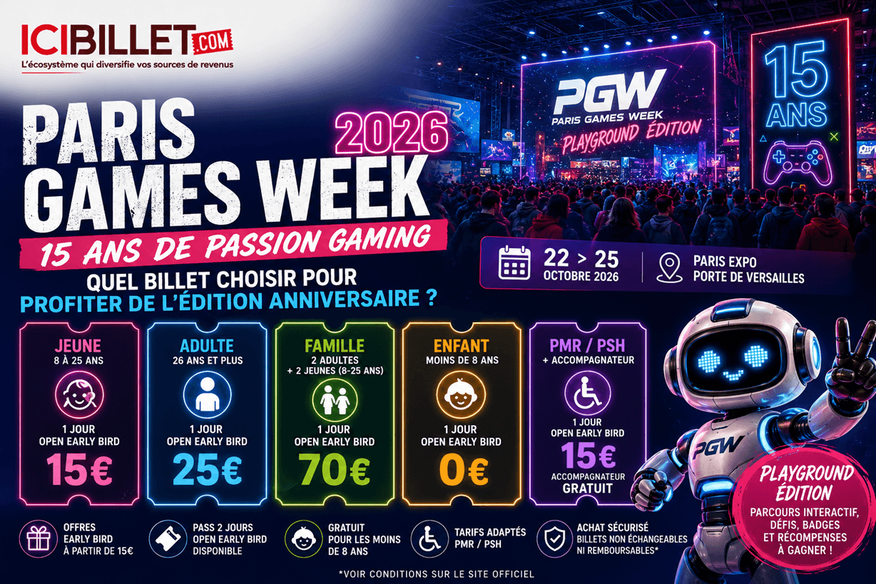 Paris Games Week-end 2026 : quel billet choisir pour profiter de l’édition anniversaire ?