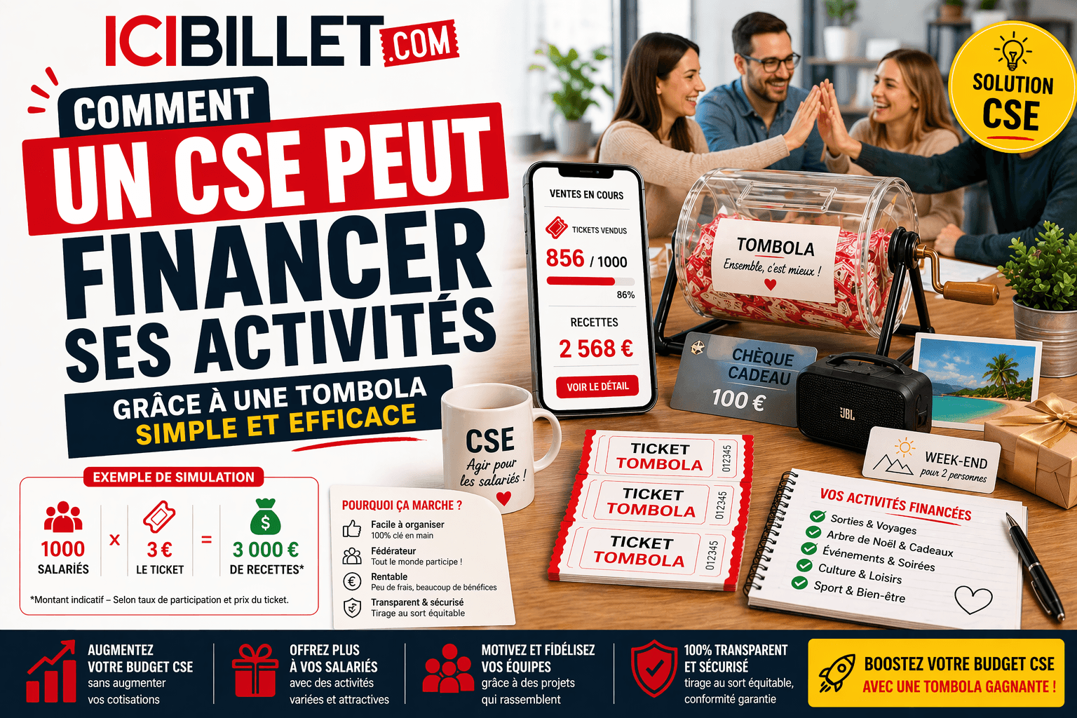 Comment un CSE peut financer ses activités grâce à une tombola