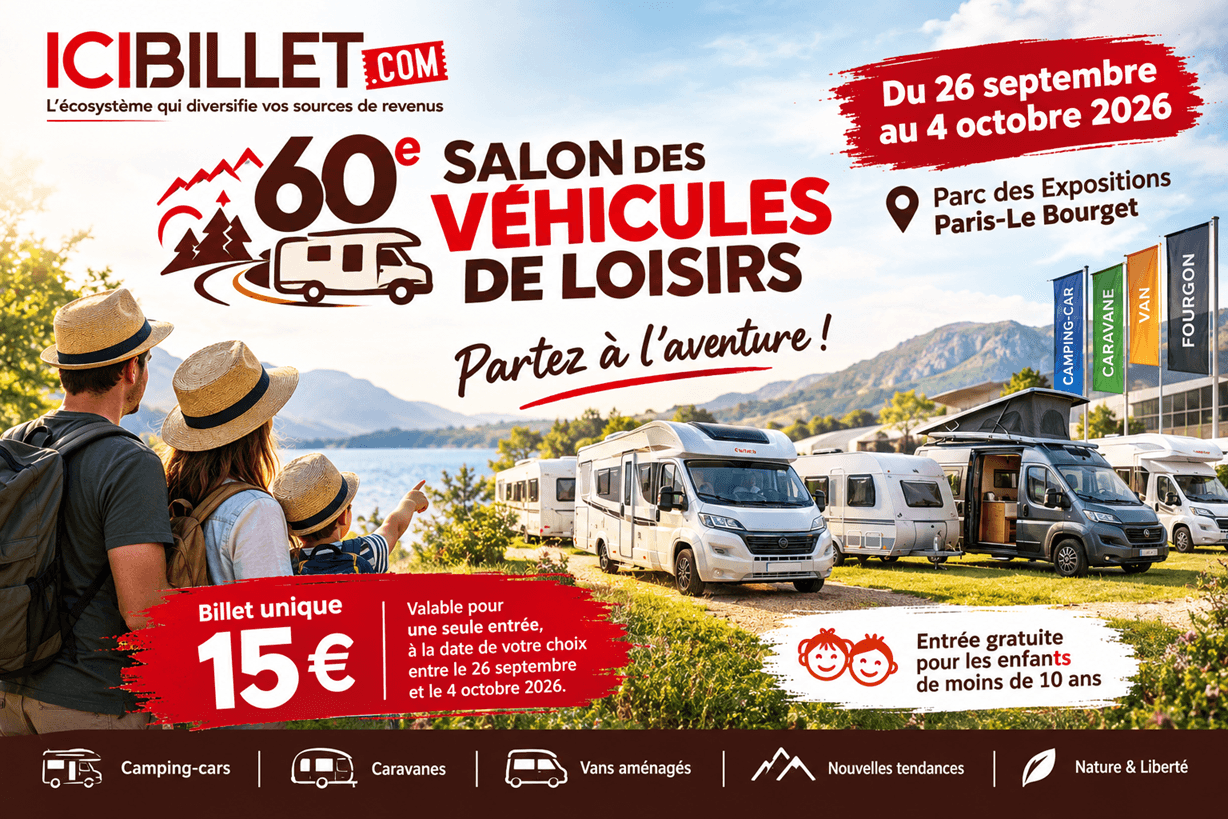 60e Salon des Véhicules de Loisirs : la billetterie à 15 € pour neuf jours d’évasion