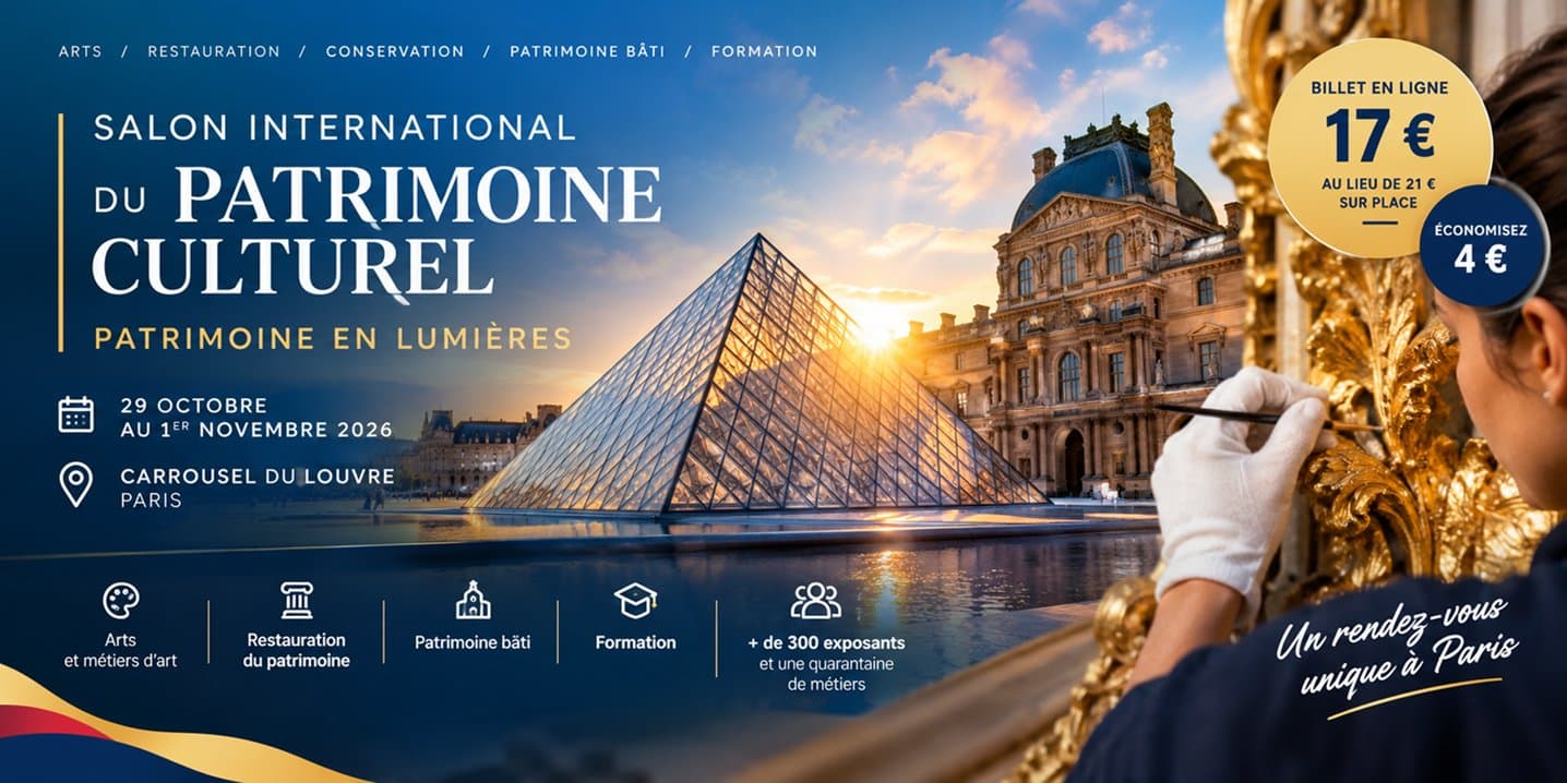 Salon International du Patrimoine Culturel 2026 : la billetterie en ligne permet d’économiser 4 euros