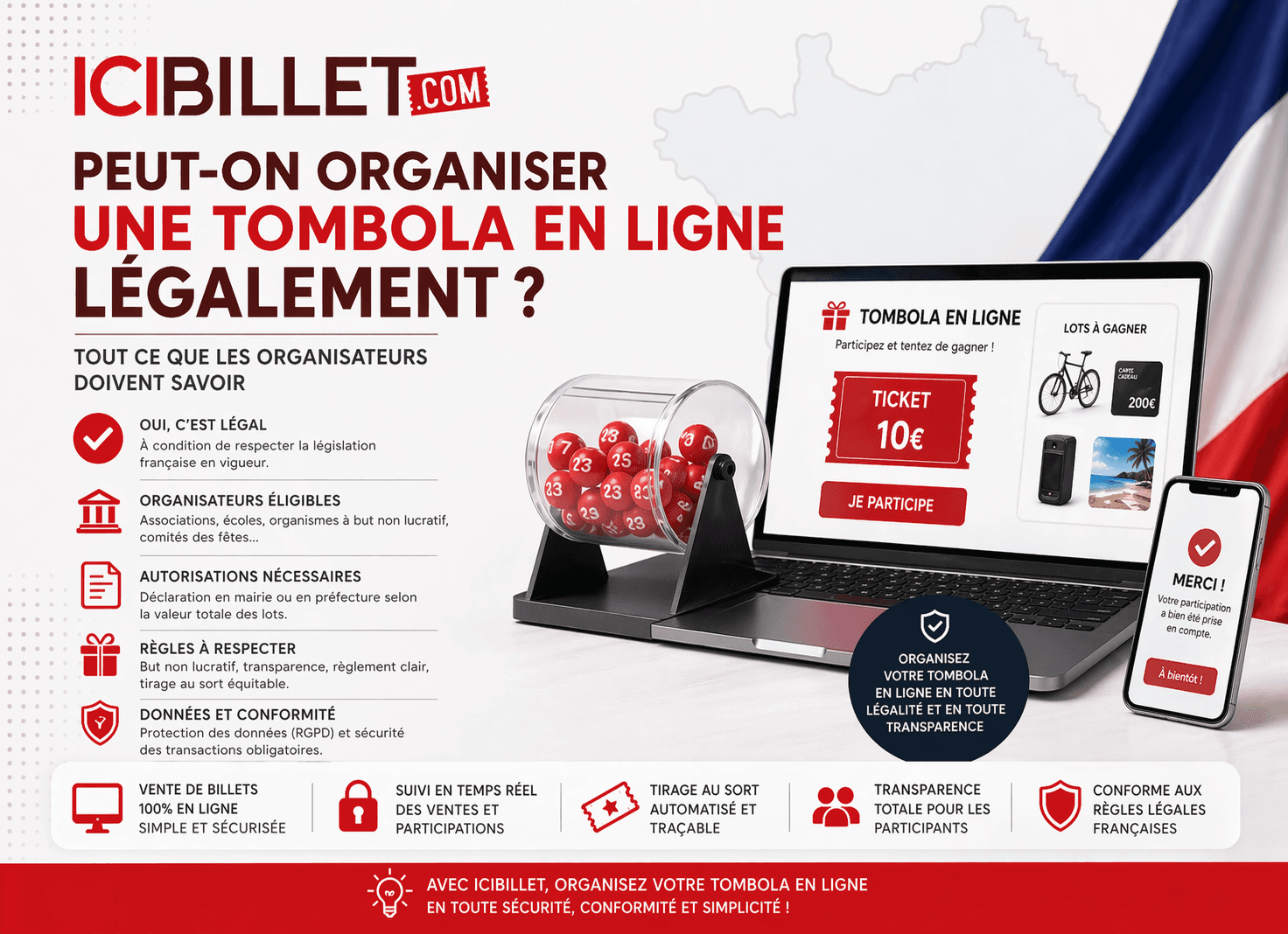 Peut-on organiser une tombola en ligne légalement ?