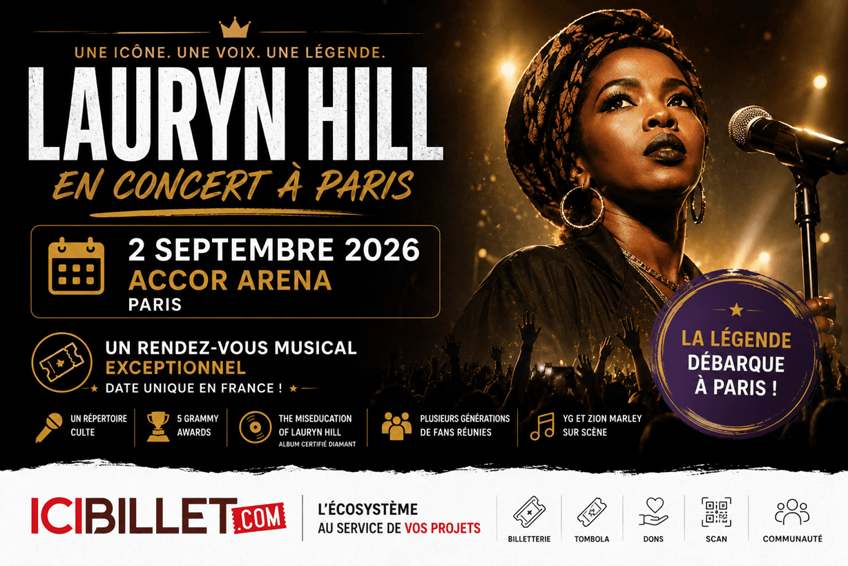 Lauryn Hill en concert exceptionnel à l'Accor Arena : une billetterie très attendue pour l'icône du hip-hop et de la soul