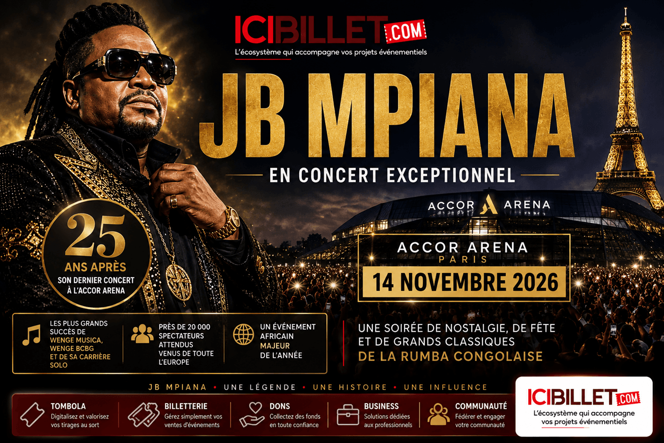 JB Mpiana à l’Accor Arena Paris : la billetterie ouverte pour un concert déjà très attendu