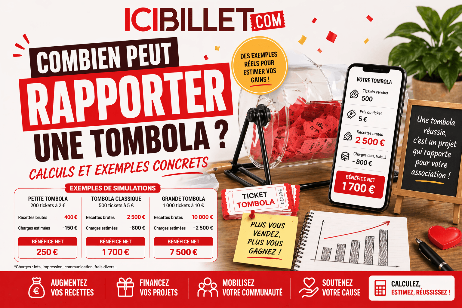 Combien peut rapporter une tombola Calculs et exemples concrets