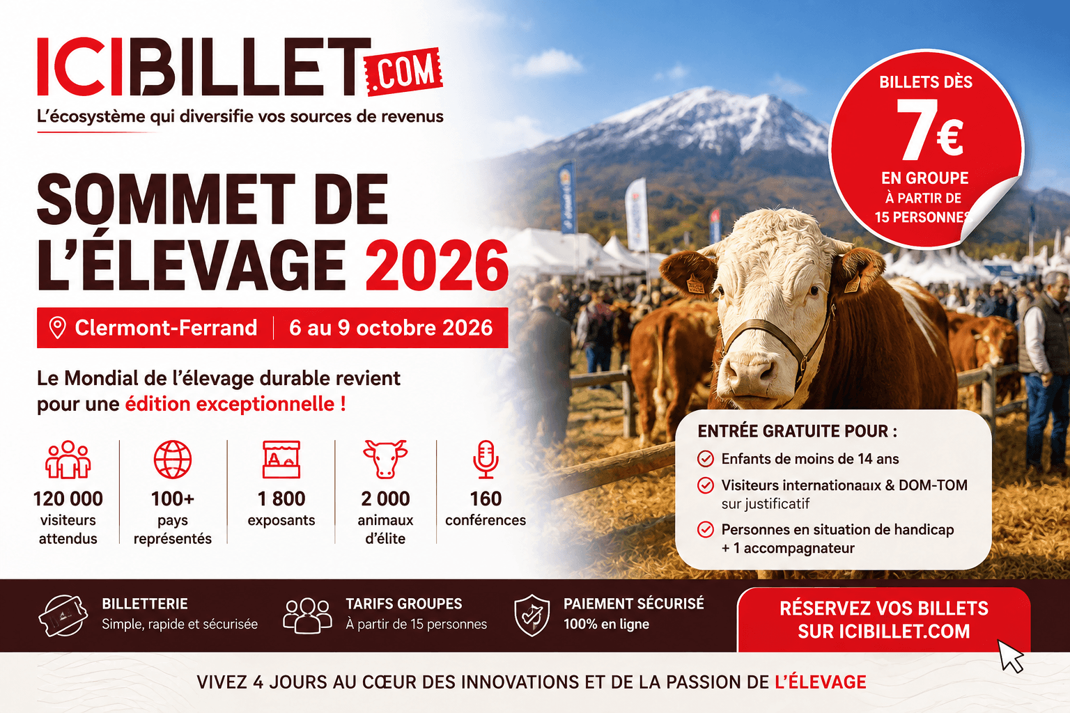 Sommet de l’élevage 2026 : 14 euros le billet, plusieurs entrées gratuites