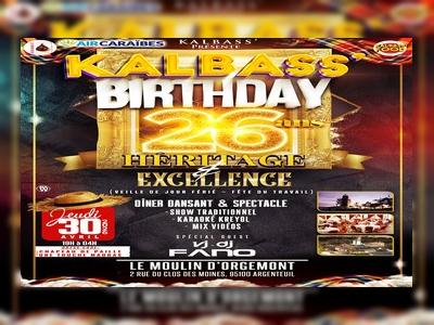 Image de l'événement KALBASS ‘ BIRTHDAY (26 Ans )– Héritage & Excellence - 30/04/2026 à LE MOULIN D’ORGEMONT